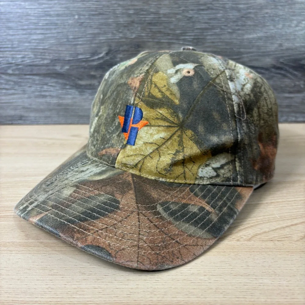 PI Hat Cap Snap Brown‎ Green Camo Outdoors Adjustable